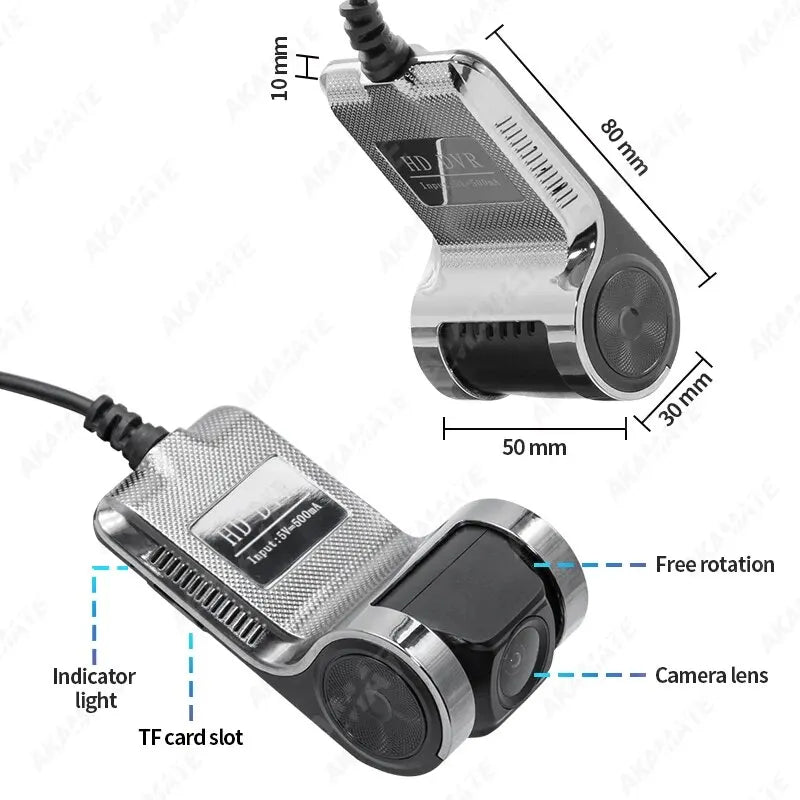 Car DVR Camera USB Full HD720P ADAS Dash Cam Video Recorder Night Vision For Universal Android Car Radio Navigation