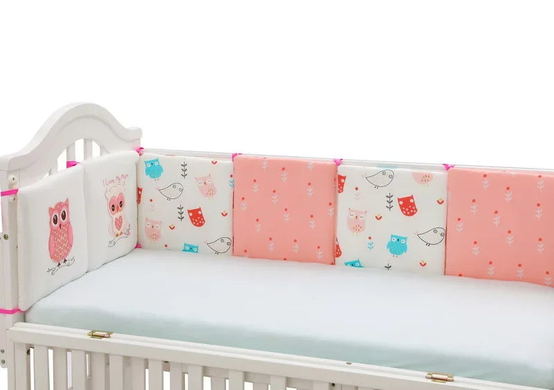 6Pcs/Set Baby Bed Protector Crib Bumper Pads Baby Bed Bumper Kids Safety Bed Around Cotton Blend Crib Anti-collision Anti-fall