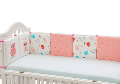 6Pcs/Set Baby Bed Protector Crib Bumper Pads Baby Bed Bumper Kids Safety Bed Around Cotton Blend Crib Anti-collision Anti-fall