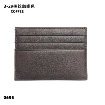 Custom Company Logo Cowhide Card Holder Woman Man Fashion Slim Mini Card Bag Genuine Leather Engrave Name Luxury Casual Purse