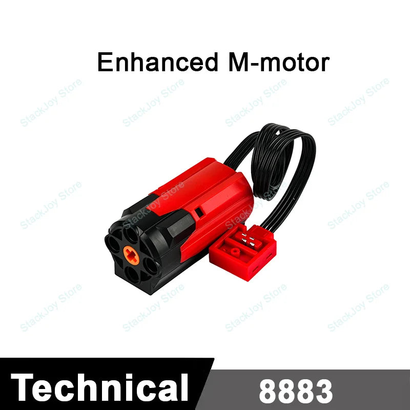 MOC Power Functions M/L/XL Motor Battery Box IR Remote Receiver for RC Car Robot Model Building Blocks Technical Modified Parts