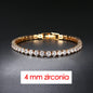 Hip Hop Iced Out 3/4/5mm Crystal Tennis Bracelet for Men Homme Trendy Punk Zirconia Men's Chain on The Hand Streetwear Jewelry