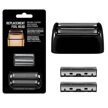 Replacement Head Foil and Cutters Blade Compatible with BaBylissPRO Double FXFS2 Metal Electric Shaver Razor, For BaByliss Razor