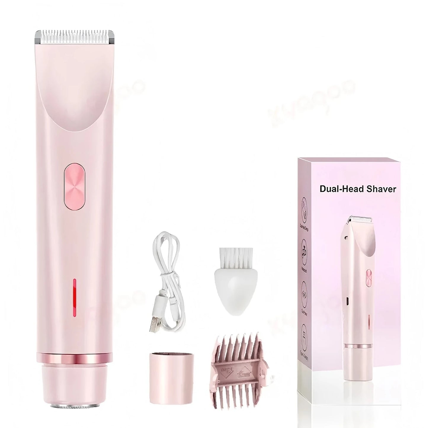 2 In 1 Women Electric Razors Bikini Trimmer Face Shavers Hair Removal for Underarms Legs Lady Body Trimmer Waterproof Painless