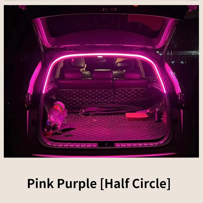 1Set Car High Brightness Trunk Lighting Ambient Light Interior Decoration LED Wiring Free Automatic Sensing Tailgate Light Strip