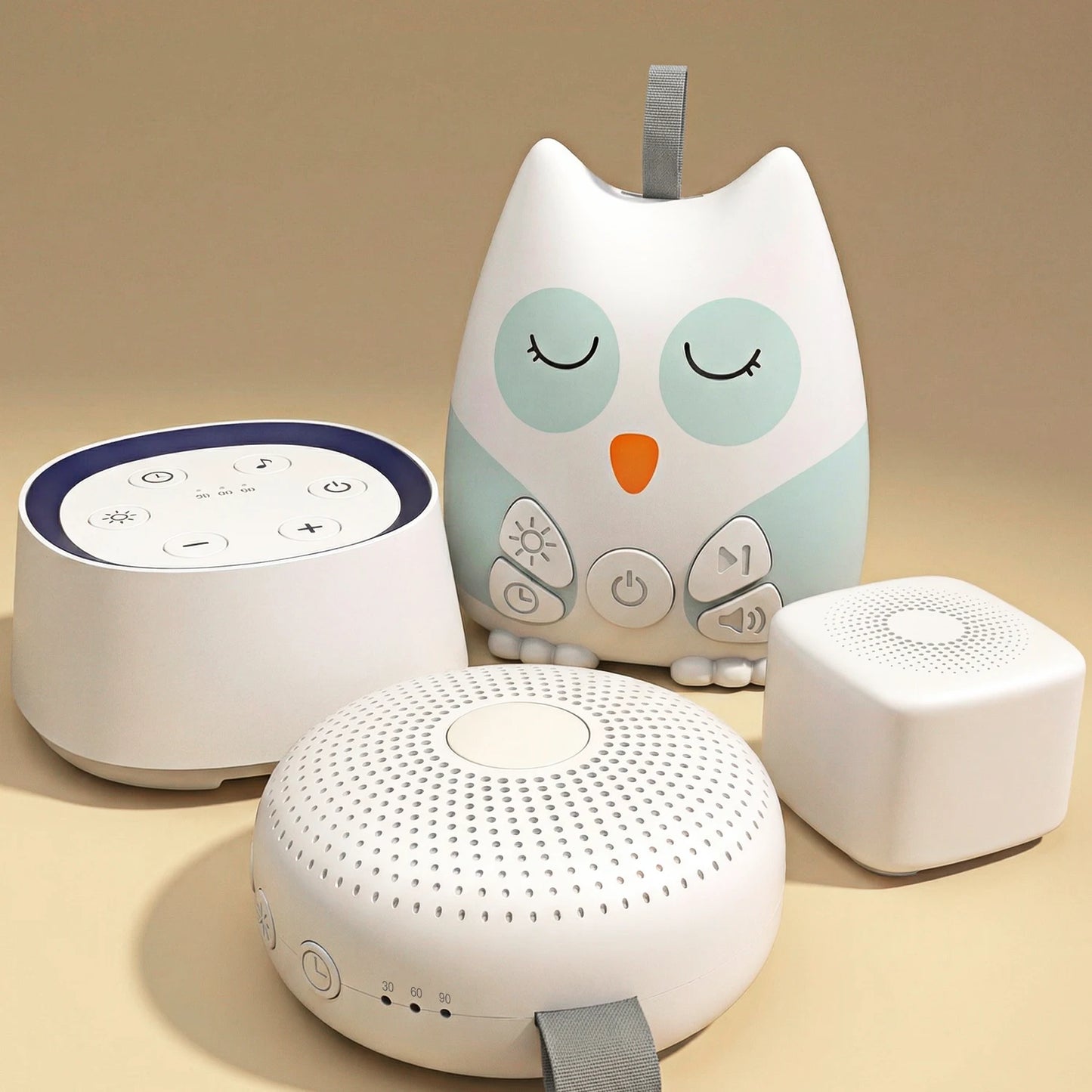 Portable Baby White Noise Machine with Night Light Soothing Sounds Timer Rechargeable Sleep Helper for Kids Adults Easter Gifts