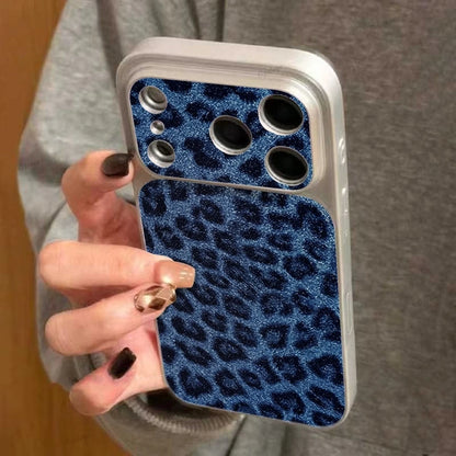 Luxury Leopard Print Cortex Leather Phone Case For iPhone 17 Pro Max 12 13 14 15 16 11 Cases Shockproof Bumper Back Cover Funda