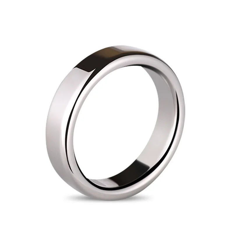 Top Quality Small Large Size Male Penis Ring Lock Stainless Steel Heavy Metal Cock Ring Ball Stretcher Erection Sexy Toy For Man