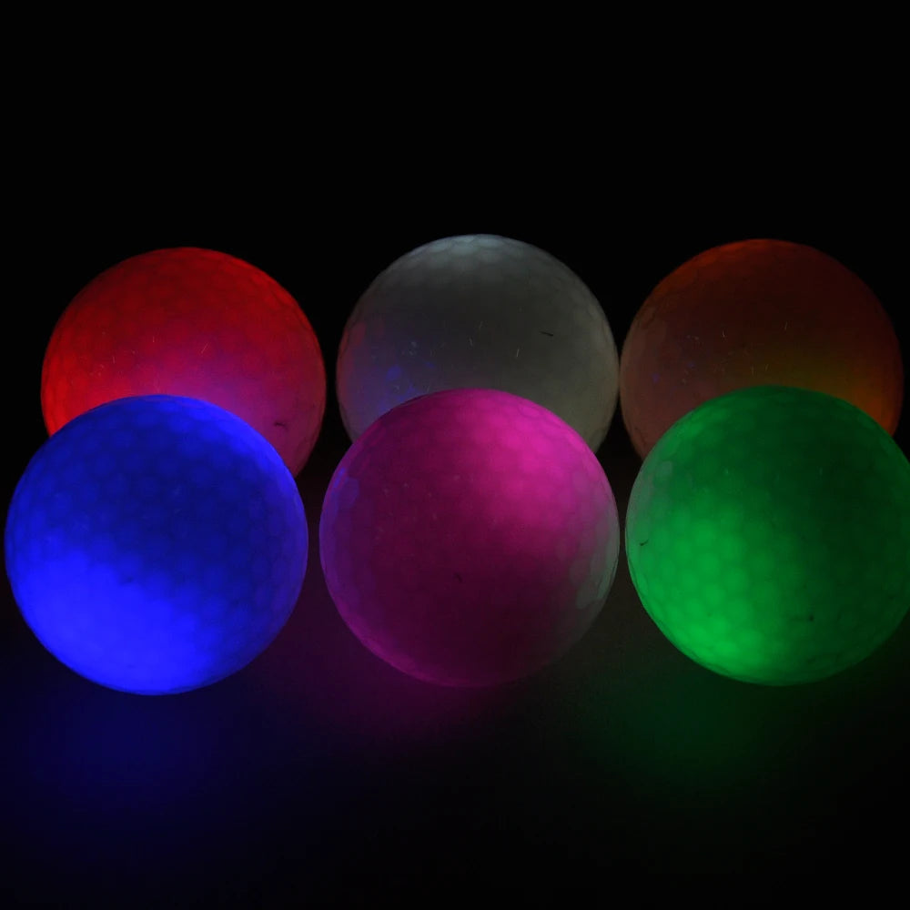 Durable Luminous Golf LED 3-layer Practice Ball Glitter Long Lasting Bright Golf Balls  Glow In The Dark For Night Practice 골프