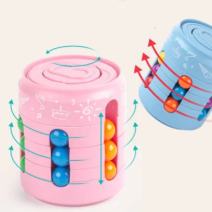 Multiple Functions Fidget Spinner Magic Colorful Beans Finger Spinning Relieves Stress Decompression Tool For Children And Adult