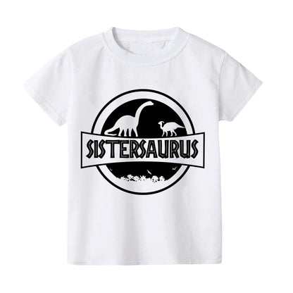 Family Matching Outfits Dinosaur Print Family Clothes Daddy Mommy Son Daughter Shirt Baby Bodysuit Family Look Tee Family Shirts