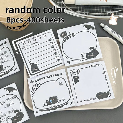 200sheets Panda Memo Pads Cute Animal Note Pads No Adhesive for Students Aesthetic Office School Supplies Bulk Notebook Labels
