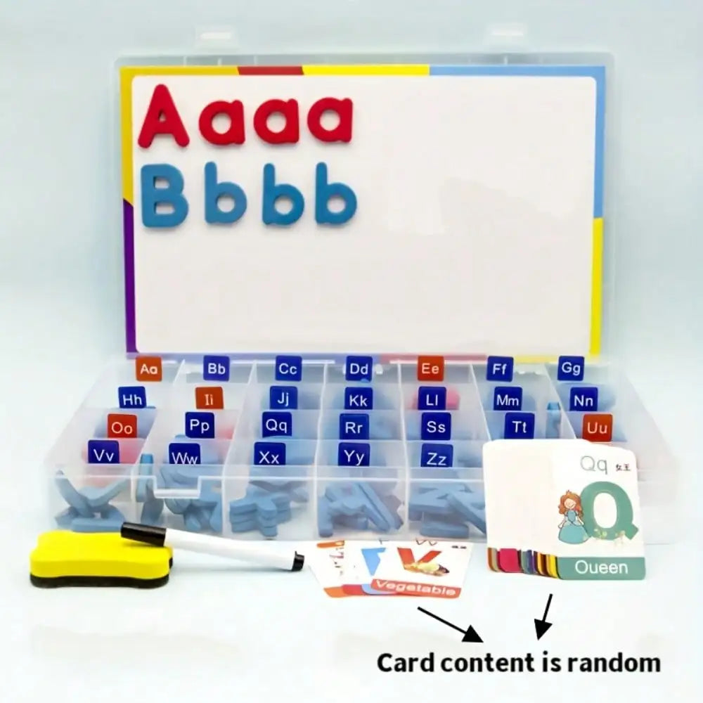 Magnetic letter spelling board set teaching tool, helpful for teaching and intellectual development, improving language skills