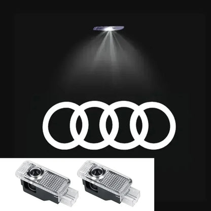 2pcs Car Door Welcome Lights Projector Ghost Shadow Lamp for Audi A1 A3 8P 8V A4 A5 A6 A7 A8 Q3 Q5 Q7 Q8 Sline TT Logo
