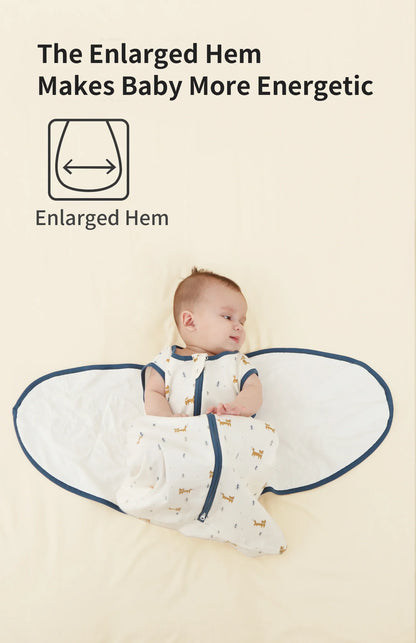 Baby Sleeping Bag For Newborn Sleep Aid Thin Soft Cotton Boys Girls Wrap Sleepwear Adjustable Breathable Baby Swaddle Blanket
