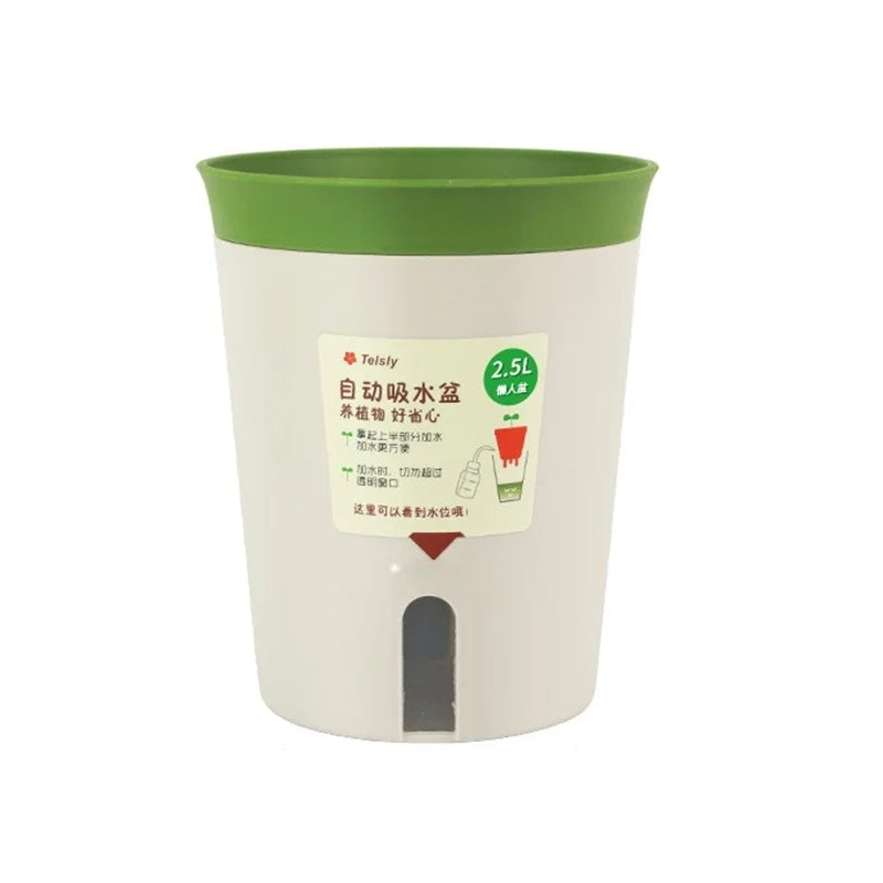 Self Watering Plant Pots Plastic Flowerpot Planter with Drainage Holes Hydroponics Flower Pot Plastic Lazy Automatic Plants Pot