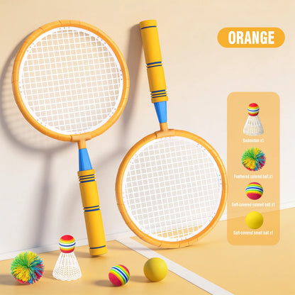 Kids Badminton Racket with Ball Parent-child Indoor Outdoor Sports Toy Training Equipment Children Teens Adult Birthday Gifts