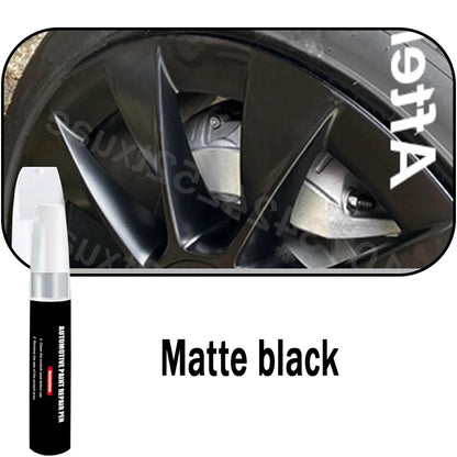 Automotive Wheel Touch-Up Pen Paint Repair Pen Gloss Black Matte Black Silver Grey Automotive Paint Care Accessories
