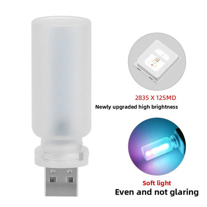 New USB Led Flash Candles Light Bulb Car Interior Decoration Light Car Ambient Lamp Night Frosted Light for Home Car Decoration