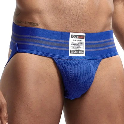JOCKMAIL Men's Underwear Men Sexy Briefs Jockstrap Pouch Cuecas Man Cotton Panties Thongs Mesh Underpants Gay Slip Homme Srting