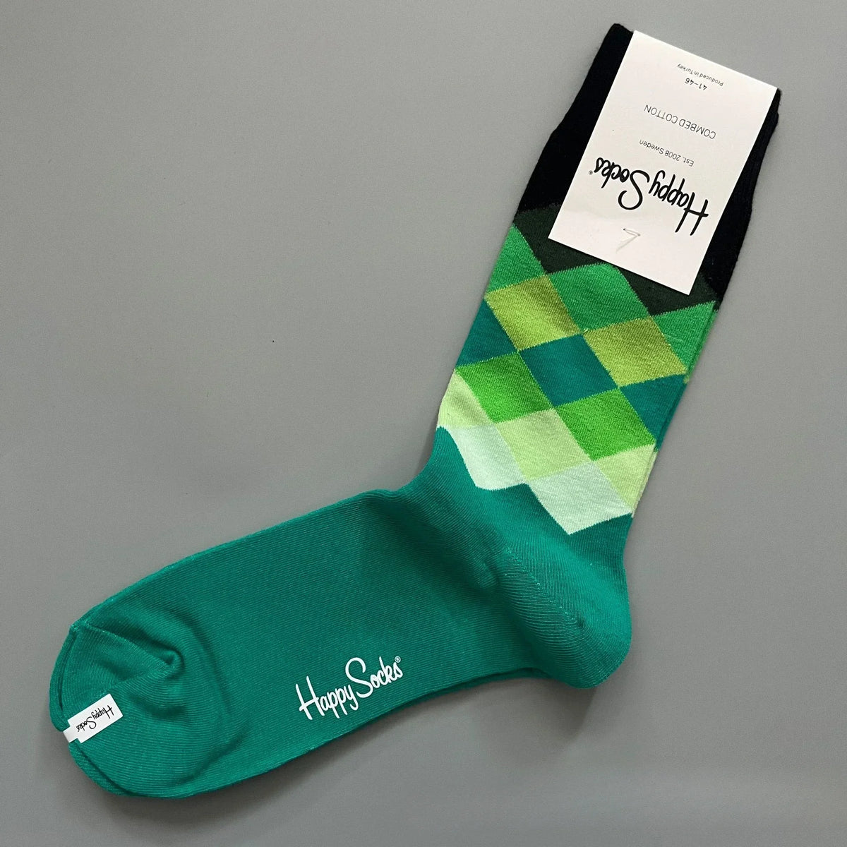 Cotton Happy Socks Men's Classic Crew Sock Shoe Size 10 - 13 Soft