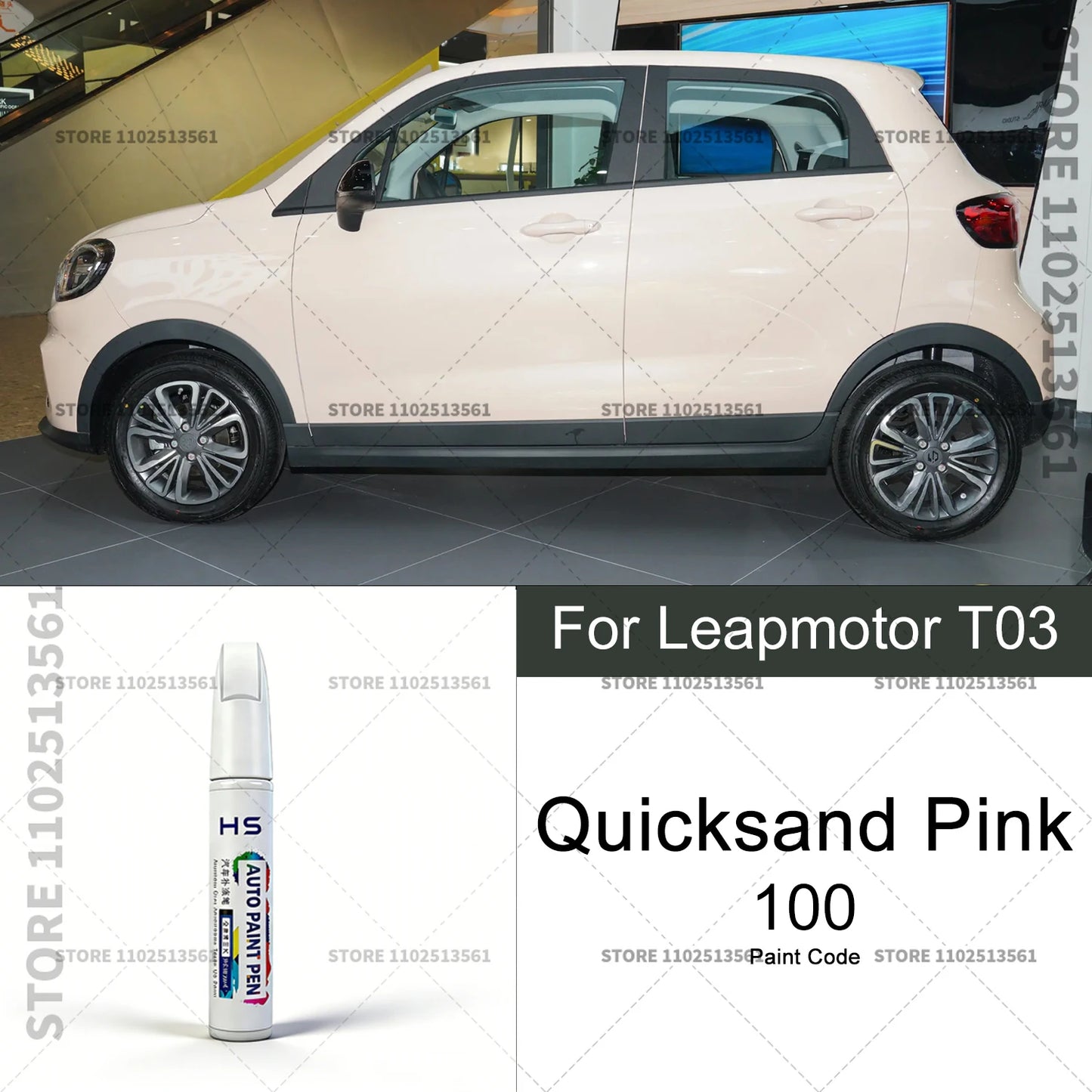 For Leapmotor T03 Car Paint Repair Pen Touch Up Scratch Remover DIY Auto Accessories Blue C02 Yellow Green YO Grey Light White