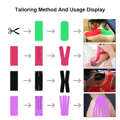 5CM*5M Kinesiology Tape Athletic Recovery Elastic Tape Kneepad Muscle Pain Relief Knee Pads Support for Gym Fitness Bandage
