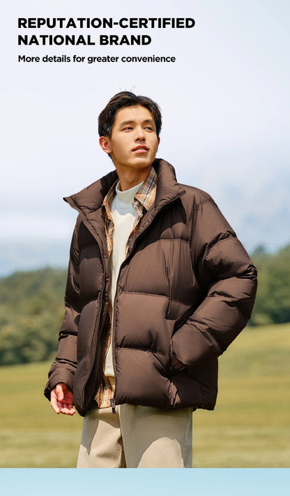 Semir Down Jacket Men Women 2026 Winter New Light Short Coat Three-Proof Thermal Puffer Coat Couple Top Trendy Down Jacket