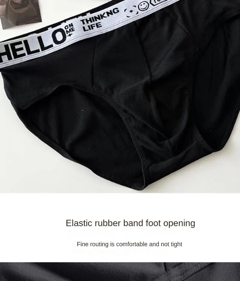 3Pcs/Lot Men's Underpants Soft Men Panties Sports Personality Boxers Breathable Large Size Panties Briefs for Men Underwears