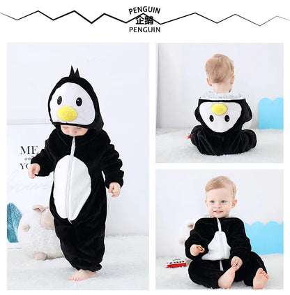 Baby Clothes Winter Pajamas Flannel Thermal Pijamas for Toddler Kids Boys Girls Squirrel Cow Onesies Infant Jumpsuit Pyjamas