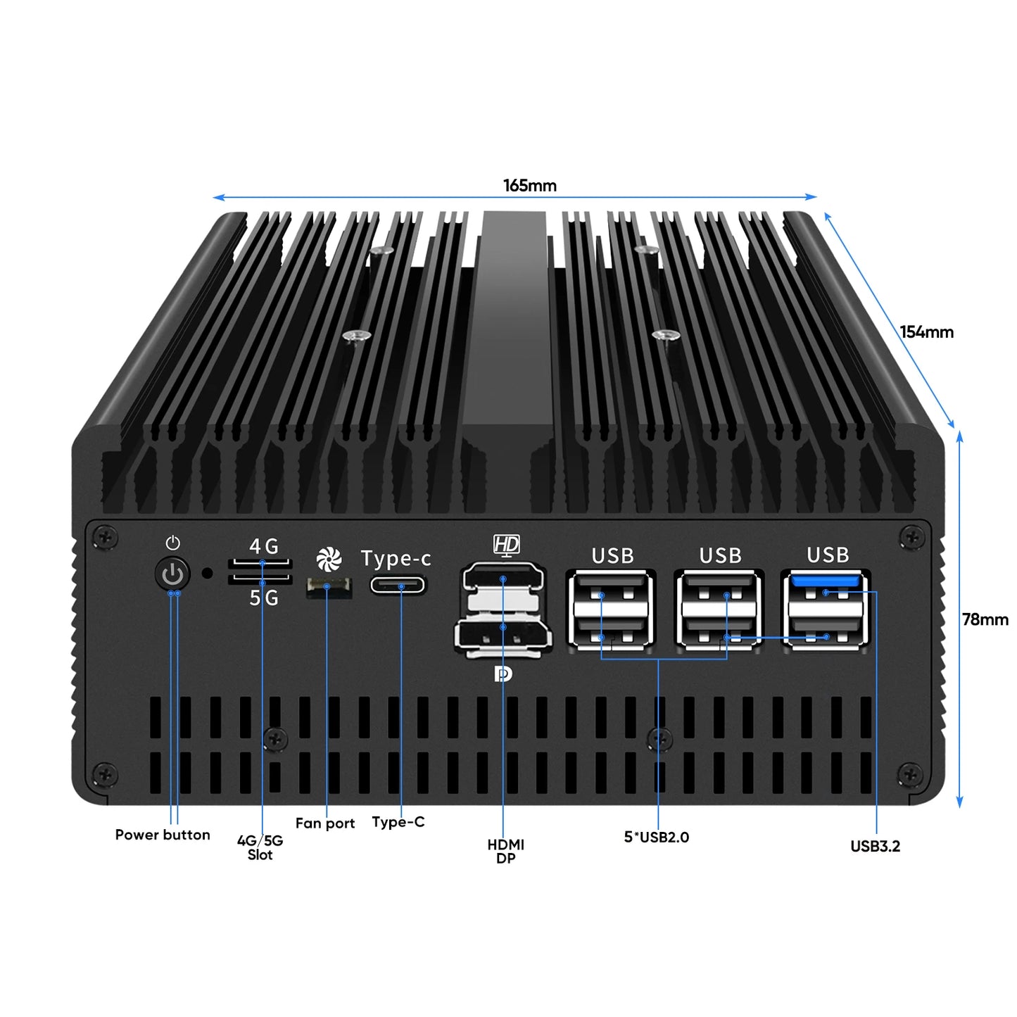 Topton Solid Firewall Mini PC Ultra 9 185H 7 155H 4x/2x 10G SFP 6*2.5G LAN Intel VPro Thunderbolt 4 2xNVMe Proxmox Home Server