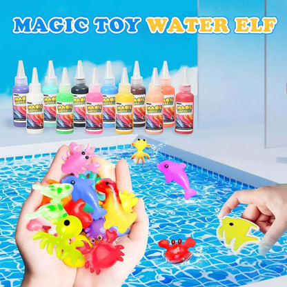 Magic Gel Water Beads Toy: 12-Pack DIY Fairy Garden Kit with Molds, STEM Sensory Squishy Toys, Creative Birthday Gift for Kids