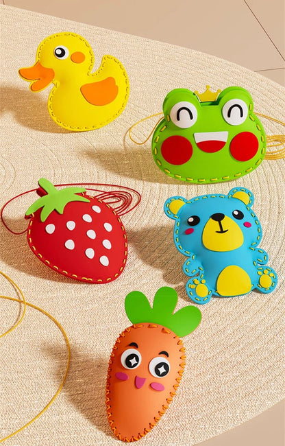 New DIY Sewing Set Sewing Non-woven Fabric Craft Kit Toys Handmade Cartoon Animal Kids Art Toys Beginners