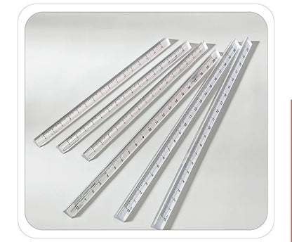 15cm /20 Cm Simple Transparent Triangular Straight Ruler Kawaii Tools Stationery Cartoon Drawing Gift Office School Measuring
