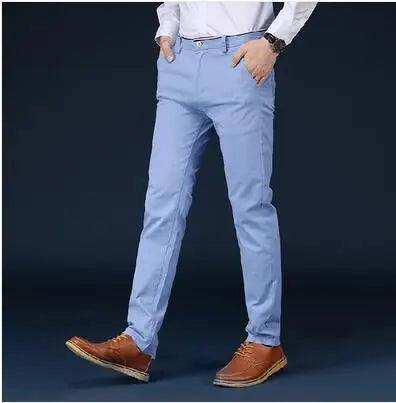2026 Black Pants Men Plaid Trousers, Spring / Autumn New Fashion Slim Pants Men Gray Stripe Slacks 28-38 Pantalones Hombre