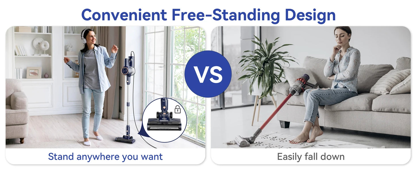 Vastorm 3-in-1 Corded Vacuum Cleaner 600W Powerful Upgraded Motor Free-Stand Lightweight Stick Handheld Vacuum for Carpet Pet Hair