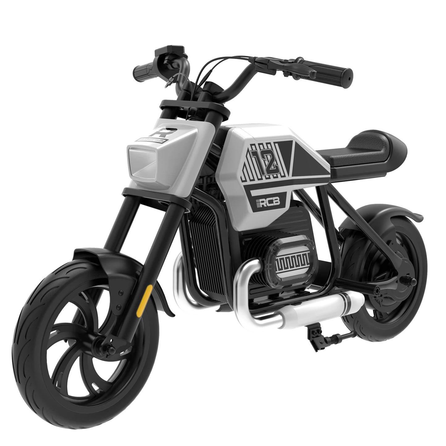 RCB KIDS Kids Electric Motorcycle R9, 200W 24V Rechargeable Ride On Toy, 3 Speed Adjustable, Bluetooth Music LED Light, Max Load 80kg, Outdoor Racing Toy for Children 6+