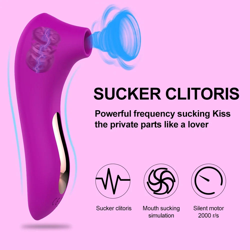 Powerful Clit Sucking Vibrator for Women Nipple Clitoris Sucker Stimulator Female Massager Vibrating Sex Toys Goods for Adult