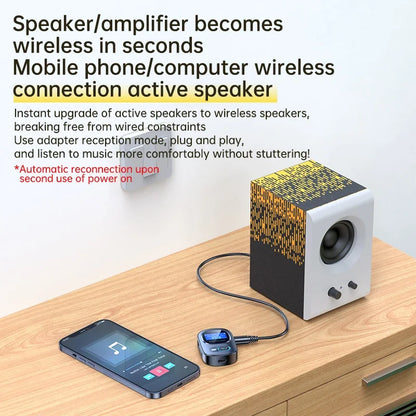 VIKEFON Car AUX Bluetooth Audio Receiver Transmitter TF Card Jack RCA Airplane Wireless Adapter Mic for TV PC Headphone Speaker