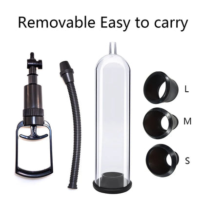 Male Penis Pump Dick Stimulate Extender Masturbator For Man Vacuum Pump Manual Penis Enlarger Big Dick Lasting Trainer Sex Toy