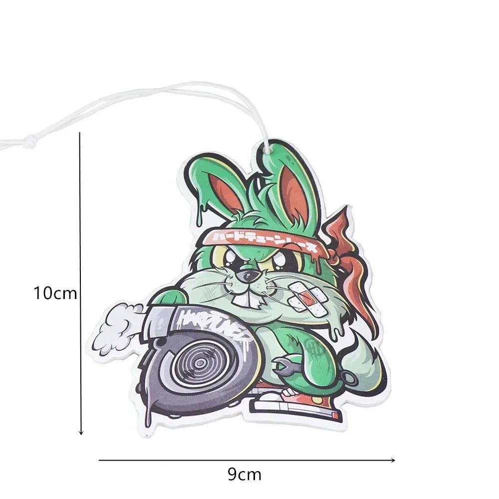 JDM Car Air Freshener Hanging Rearview Mirror Perfume Flavoring Turbo Brake Disc Shock Absorber Solid Paper Diffuser Accessories