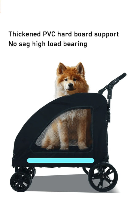 Large-sized Pet Stroller for Outdoor Travel Dog Mobility Scooter Large Capacity Dog Car Multifunctional Foldable Pet Stroller