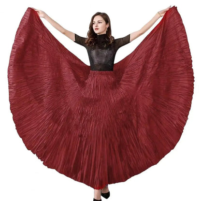 11 Colors Irregular Pleated A-line Skirt For Women High Waist Solid Color Loose Fashion Skirts Casual 2025 Spring New