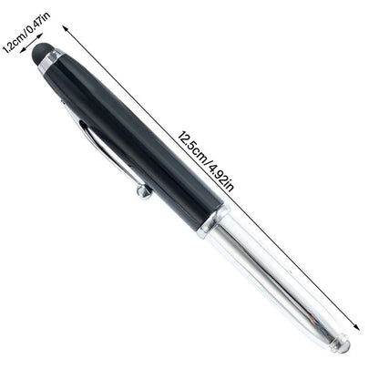 New 3in1 Multi-function Pen Capacitive Pen with LED Light 1.0mm Ballpoint Pen Stationery Screen Touch Gadgets Construction Tools