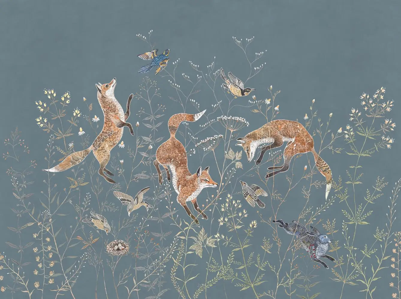 custom Animal floral American wallpaper for children's room Nordic boys and girls bedroom warm Milu deer wall paper wall cloth