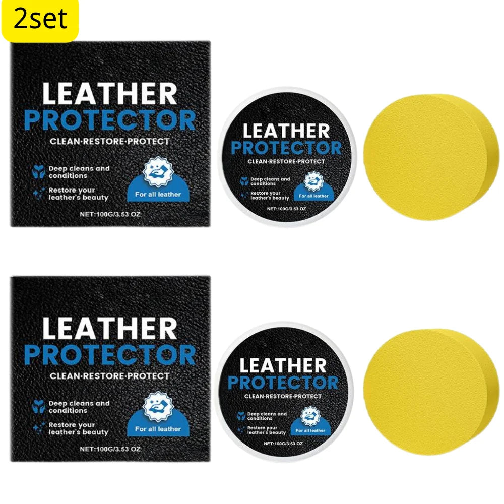 2/1Box Car Leather Care Cream Deep Nourishment And Repair Restore Tool Leather Cleaning Cream Restoration Car Interior Polishing