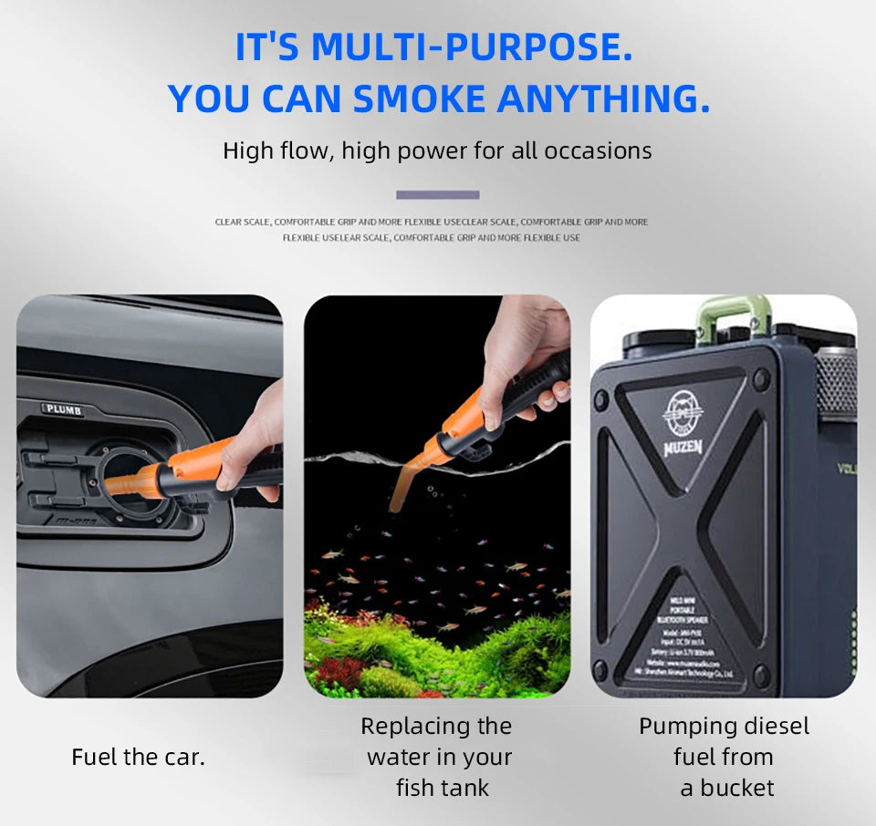 Handheld Electric Oil Siphon Pump Liquid Transfer Battery Powered Portable Water Gas Extractor Tool Car Petrol Fuel Siphon Pump