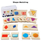 Children's Iron Box Number Enlightenment Paired Wooden Animal Food Puzzle Board Logical Thinking Training Game Educational Toys