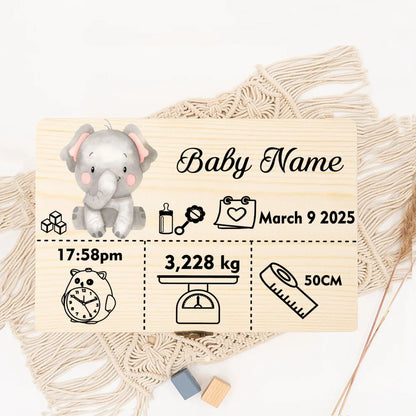 Custom Baby Wooden Memory Box Newbron Shower Gift Personalized Infant  Keepsake Box Baby Birth Stats Box Umbilical Cord Box