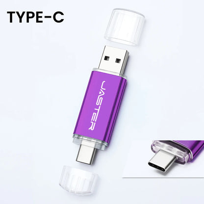 TYPE-C Pen Drive 128GB USB Flash Drive 64GB USB-C Memory Stick Creative Gift Pendrive 32GB U Disk 16GB for Phone USB Stick 8GB